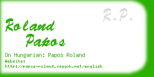 roland papos business card